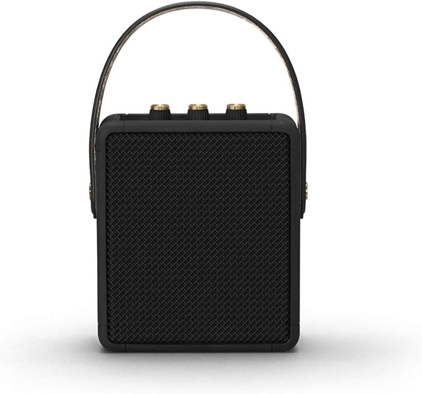 Marshall Stockwell II Portable Bluetooth Speaker, Black and Brass - Image 6